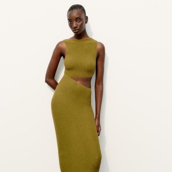 Zara Crochet Cutout Maxi Dress - Picture 1 of 4